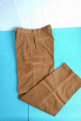 John Blair Mens Corduroy Brown Straight Pants 34" inseam Waistband Cotton 34 XL - Image 1 of 4