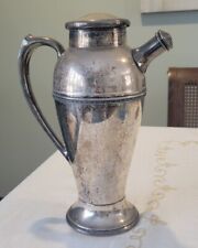 Antique silver plated cocktail pitcher, Forbes Silver Co, E898?, 48 oz, 11", 