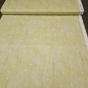 Kashmir Kaleidoscope BTY P&B Textiles Tonal White Soft Green Floral Stripe - Picture 1 of 3