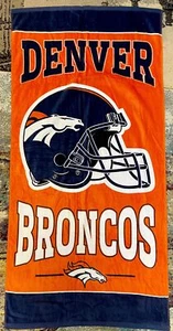 "Toalla de playa/baño 100 % algodón de los Denver Broncos de la NFL 30"" x 60" - Imagen 1 de 2
