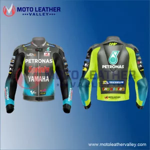 YAMAHA Motorcycle/Motorbike Leather Jacket Mens Racing Biker Leather Jacket - Picture 1 of 5