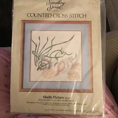 1984 Candamar Designs Что-то Особенное Раковины 12x12" Набор для Вышивки Счетным Крестом - Изображение 1 из 2