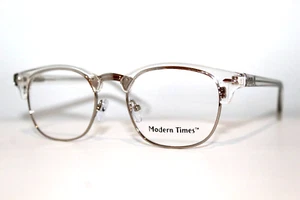 NUEVOS MARCOS DE GAFAS AUTÉNTICOS DE PLATA CRISTAL CLÁSICO DE LOS TIEMPOS MODERNOS 52-20-140 MM - Imagen 1 de 7