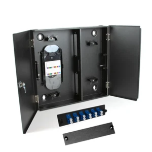 12LC SM Fiber Wall Enclosure Locking Splice Tray Spools - Picture 1 of 6