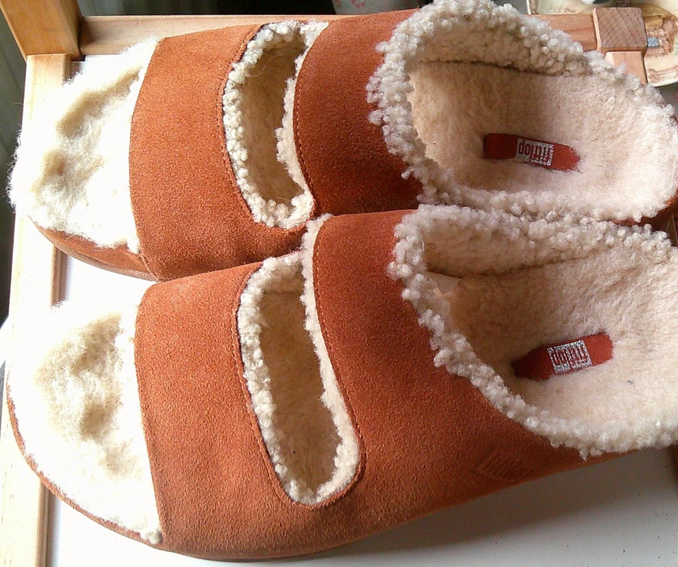 FITFLOP Shuv  2 Bar Slide Brown Suede Slipper/Sliders UK 6 VGC - Image 1 of 4