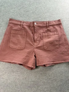 Madewell Women’s Shorts Size 33 Rust Red High Rise Pocket Front Casual NWT - Picture 1 of 3