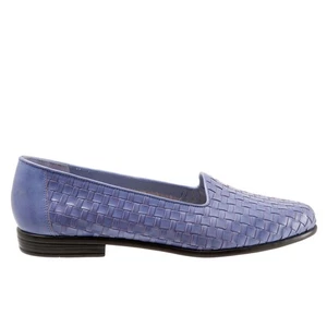 Trotters Liz T5158-757 Womens Purple Extra Wide Leather Loafer Flats Shoes 6 - Picture 1 of 7