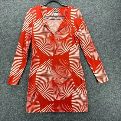 Vestido Diane Von Furstenberg Mujer 6 Jersey de Seda Naranja Mini Cóctel Clásico Foto 1 de 4