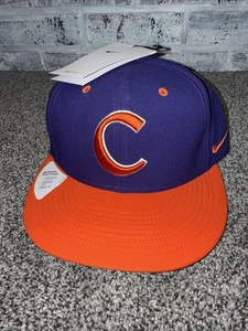 Nike Clemson Tigers "Omaha" Baseball Hat Low Profile Purple/Orange Size 7 1/4 - Picture 1 of 3