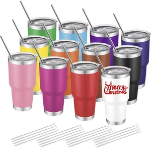 12er Pack Isolierbecher - 30oz Edelstahl Doppelwand Vakuum Reise Co... - Bild 1 von 7