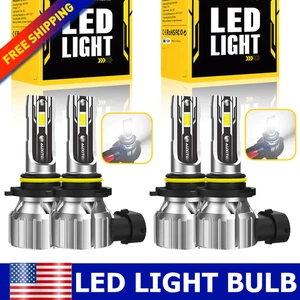 Combo 9005+9006 LED Headlight Super Bright 120000LM Bulb Kit High/Low Beam White - Picture 1 of 21