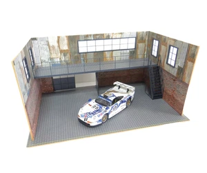 Two-Story Auto Garage 1:18 Scale – Diorama Kit for Model Car Display Scene 1/18 - Picture 1 of 19