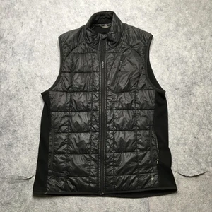 Smartwool Vest Mens XL Black PhD Merino Wool Insulated Hybrid Zip Pockets Trail - Picture 1 of 13