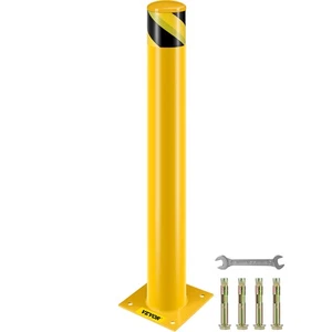 VEVOR Bolardo de Seguridad 91.4CM de Altura Bolardo de Acero Amarillo Tráfico - Imagen 1 de 12