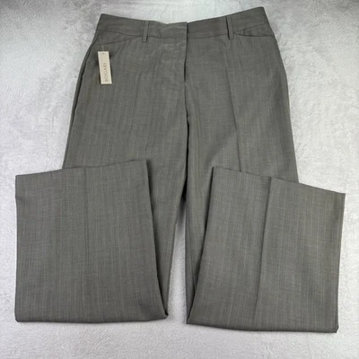 Bogari Silk Rayon Dress Pants NWT Womens 12 Light Gray Profession Career Wide Lg - Image 1 of 4