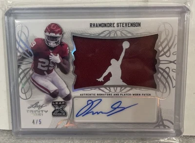 2021 Leaf Trinity Rhamondre Stevenson 2 Color “Jumpman” RPA SSP #'d /5. - Image 1 of 2