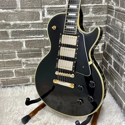 Burny RLC Les Paul Personalizado Negro 3 Humbucker VH-1 PU x3 Japón De Colección MIJ Foto 1 de 4