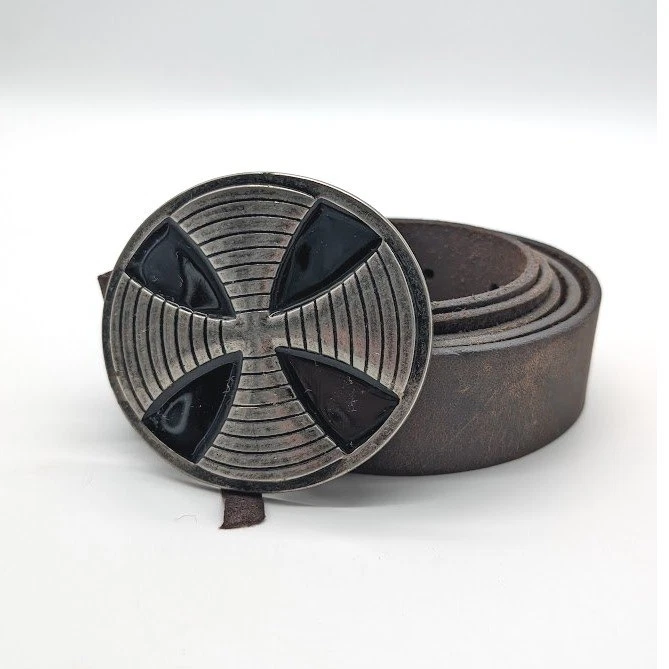 Levi's 皮革皮带男式 46 48 码独立交叉扣可拆卸滑板 — 第 1/4 张图片