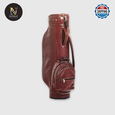 Premium Handmade Leather Golf Bag – Vintage Style Cart & Carry Bag  Luxury Full - Image 1 of 4