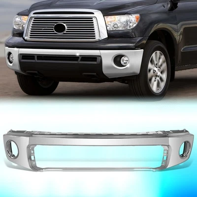 For 2007-2013 Toyota Tundra Front Bumper Face Bar w/o Park Sensor Holes Chrome - Image 1 of 4