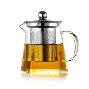 Tetera de cristal 950 ml con colador de té, tetera de borosilicato alto cocina/microondas - Imagen 1 de 9