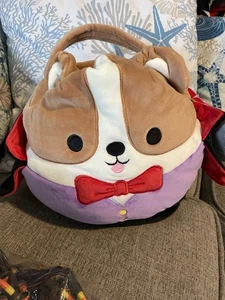 Squishmallows Halloween Süßigkeiten/Leckerli Korb 12 Zoll Plüsch Reginald Corgi Dracula Neu mit Etikett - Bild 1 von 6