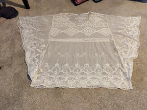 Blashe Sheer Cover Up Embroidered Swim Lace Size lg Summer Travel vacay - Picture 1 of 1