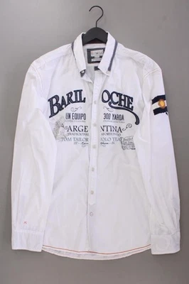 ⭐ Tom Tailor camicetta per uomo taglia 56, XXL bianco di cotone ⭐ - Immagine 1 di 4