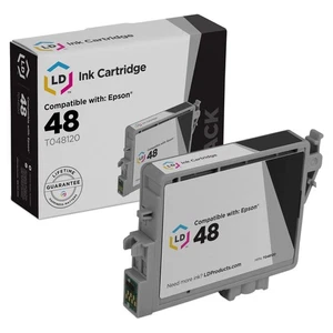 LD Ersatz T048120 48 schwarze Tinte für Epson T048 RX500 RX600 RX500 R300M - Bild 1 von 9