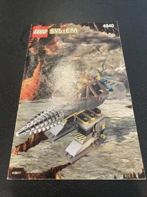 Molinillo de granito Rock Raiders de colección Lego System 4940 manual de instrucciones solamente Foto 1 de 2