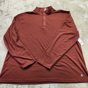 Dip Active Shirt Mens XXL Brown Quarter Zip Breathable - Picture 1 of 10