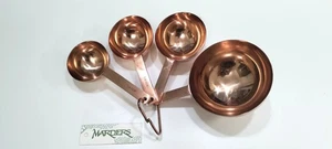 Copper tone Heavy gauge Metal Measuring scoops set MARDERS tag - Picture 1 of 4