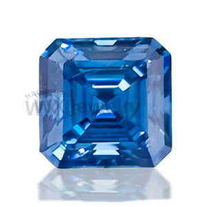 Asscher Vivid Blue Brillian Loose Moissanite 4x4-10x10mm Pass Diamond Tester Gem - Picture 1 of 6