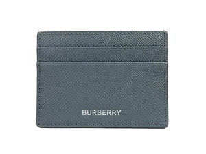 Burberry Sandon Business Small Grey Grained Leather Card Case Wallet - Picture 1 of 4