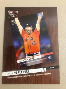 2020 Topps Series 1 Topps Now #TNR-10 ⚾️ Justin Verlander • Houston Astros ⚾️ - Picture 1 of 6