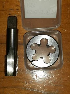 Pipe BSP BSPT NPT 1/8" 1/4 3/8" 1/2" 3/4" RH HSS Hand Tap and HSS die button set - Bild 1 von 5