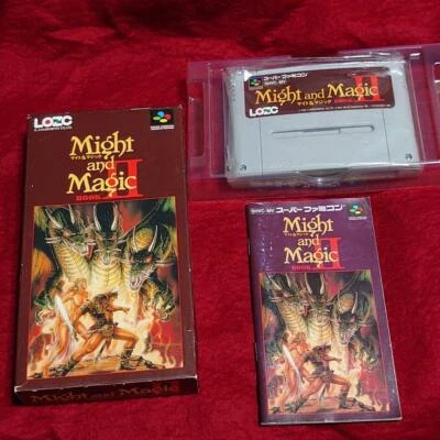 G Amusements 1992 MIGHT AND MAGIC BOOK 2 Nintendo Super Famicom SNES Used Japan  - Image 1 of 4
