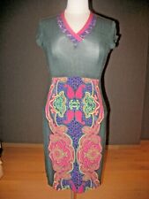 Snake Milano grey dress with colourful pattern, size It 40 / Eur 36 NEW