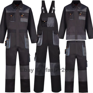 Traje de pantalones de soldadura de varios bolsillos para hombre monos de una sola pieza de automóvil de manga larga - Imagen 1 de 16