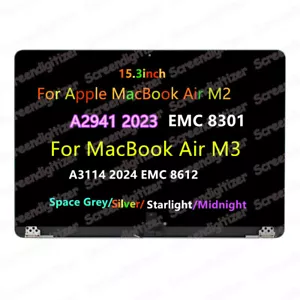 For MacBook Air A2941 A3114 M2 M3 2023 2024 MRYQ3LL/A EMC8301 LCD screen Display - Picture 1 of 8