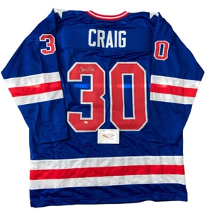 Jim Craig Of The TEAM USA Signed Autograph Hockey Jersey PAAS COA #30 Jersey - Picture 1 of 5