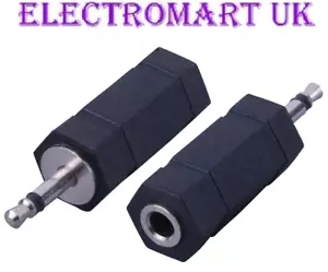 3.5MM MINI MONO JACK PLUG TO 3.5MM MINI STEREO JACK SOCKET ADAPTOR - Picture 1 of 1