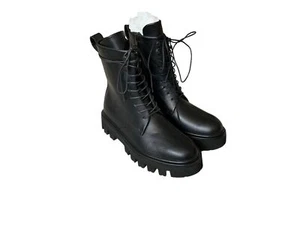 BRANDNEU - Damen Koio Cortina schwarze Lederstiefel - EU 37/US 6 - UNVERBINDLICHE UVP $ 400 - Bild 1 von 4