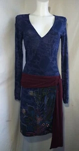 DESIGUAL Dress XS Multicolor Paisley Patterned Embroidered Long Sleeve - Picture 1 of 10