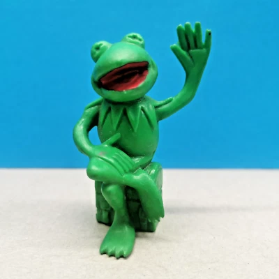 Muppets Kermit, Gummifigur, HA! 1956 / 78, Schleich, W. Germany, Vintage. - Bild 1 von 4