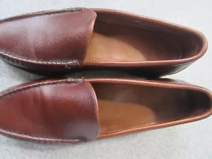 ALLEN EDMONDS 12 D MENS SHOES BROWN SANIBEL LOAFERS RUBBER SOLES LEATHER USA - Picture 1 of 12