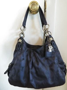 COACH SIGNATURE COLLECTION-METALLIC TEXTILE & LEATHER- CHAIN LINK HANDBAG - Picture 1 of 13