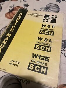 Hyster W6F W8L W12E WINCH OIL BRAKE Service Manual Book Shop Cat Dozer Skidder
