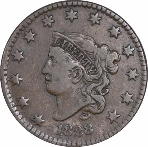 1828 Large Cent Large Date F Uncertified Cover