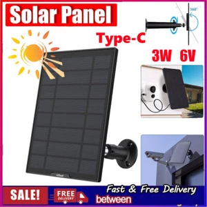 ieGeek Type-C Solar Panel for Security Camera Battery CCTV System Cam 3M Cable - Picture 1 of 14